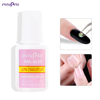 Nail Glue Nail Rhinestone-Sticking Fake Nails Special Glue Ornament Rhinestone Nail Glue 10G with Brush Factory Direct Sales