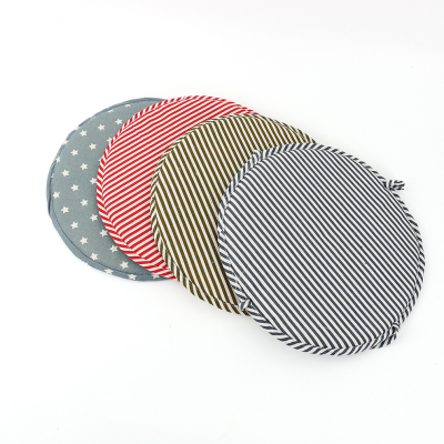 Round Pad Round Sponge Mat 35 Cotton And Linen Solid Color Striped Cushion
