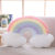 Candy Color Cloud Rainbow Bedside Cushion Internet Celebrity Princess Style Decorative Photo Plush Pillow Ins Nordic
