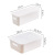 Morandi Sundries Thickened Plastic Storage Box Clothing Book Cosmetics Dustproof with Cover Storage Box with Handle