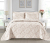 Modern Simple Double-Side Jacquard Yarn-Dyed Polyester Cotton Bedding bed Cover Three-Piece Set No Fading No Pilling