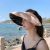 Vinyl Shell-like Bonnet Dual-Use Headband Sun Hat Sun Protection for Men and Women UV Air Top Outdoor Net Red Sun Hat for Women