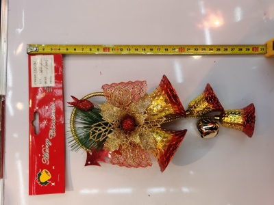 Christmas round Bell Pendant New Year Bow Bell Christmas Decorations Christmas Tree Accessories Show Window Hangings