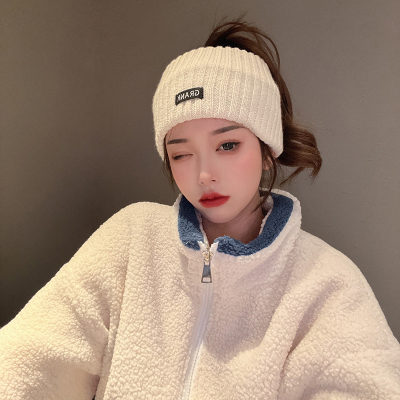 Woolen Knitted Hair Band Women's Daily Outer Wear Internet Celebrity 2021new Wide Brim Hair Band Outing Headband High-Grade Wide