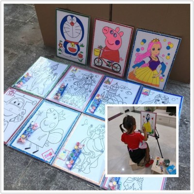 Large Color Border Foam Board Graffiti Painting Park Square Stall Children Watercolor Color Filling Color Applying Drawing Board