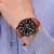 Fashion Men's Business Watch AliExpress New Black Shell Three Eyes Leather-Belt Watch Men's Casual Quartz Watch