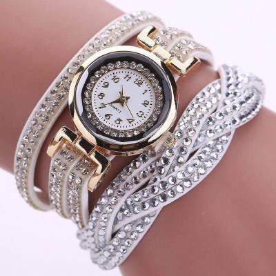 New Geneva Watch Handmade Woven Twisted Retro Color Watch Foreign Trade Hot Selling Rhinestone Women's Watch