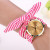 Wish New Strap Watch Women's Striped Fabric Craft Strap Student Watch Fashion Trend Quartz Watch Wholesale