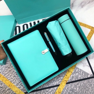 Daphne Rechargeable Gift Box Four-Piece Set High-End Gift Box Gift Business Umbrella Notebook Signature Pen Vacuum Cup