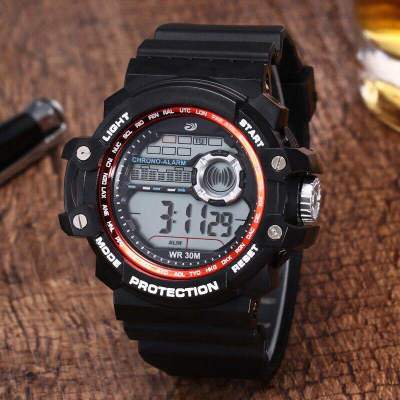 Factory Direct Supply New Multi-Functional Men's Business Leisure Sports Electronic Waist Watch Digital Waterproof Luminous Watch