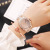 2020 New Starry with Diamonds Women's Fashion Watch Fashion and Fully-Jewelled Rose Gold Steel Belt Quartz Watch Wholesale