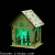 LED Christmas House Pendant Wooden House with Light Christmas Ornament Crafts