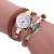 Amazon Wish New Fashion Women's Belt Three-Ring Winding Watch Sapphire Peacock Eye Quartz Gift Watch