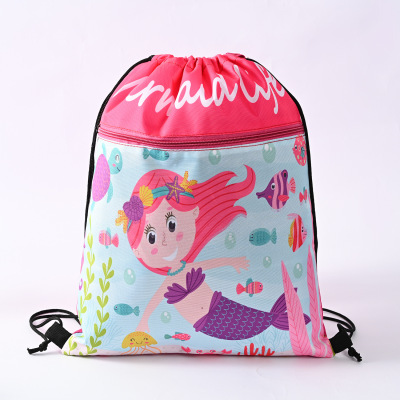 Factory Direct Supply New Cartoon Anime Non-Woven Drawstring Pouch Storage Bag Unicorn Buggy Bag Children Backpack Bag