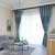 Nordic Modern Minimalist Shading Insulated European Flower Blue Gray Curtain Full Shading Bedroom Living Room Bay Window