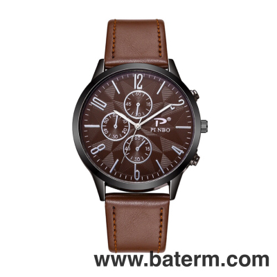 Cross-Border Fashion Three-Eye Decorative Belt Men's Watch Casual Trend Quartz Watch Men's Watch Wholesale