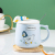 Creative Mug Cute Girl with Spoon Drinking Cup Household Duck Relief Cup Breakfast Ceramic Cup Gift Box
