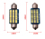 Double Tip Led Reading Light 39/42mm 3014 36smd Car Roof Light Car Tail Light Compartment Light