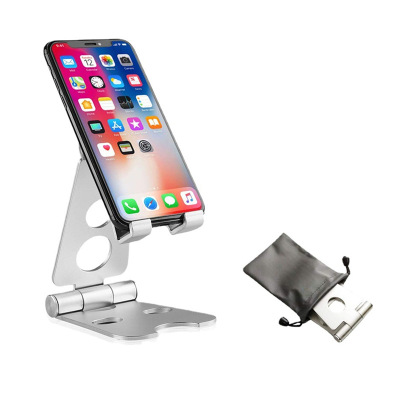 Pure Metal Live Watching Video Mobile Phone Bracket Foldable Aluminum Alloy Mobile Phone Desktop Charging Lazy Holder