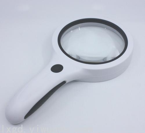 108mm double acrylic lens 18 led lights cold and warm light adjustable magnifying glass rubber non-slip handle