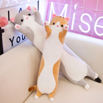 Plus XL Strip Cat Pillow Cute Cat Animal Doll Plush Toys Overseas Cross-Border Long Cat