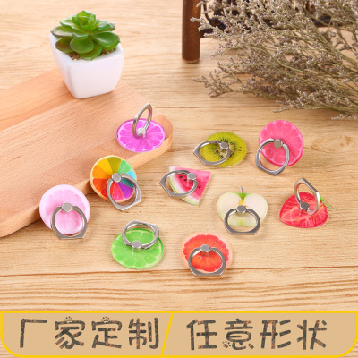 Acrylic Mobile Phone Holder Cartoon Fruit Handset Ring Bracket Fastened Ring Promotional Gifts