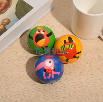 6cm High Elastic Small Animal Pu Children's Toy Ball Hot Sale Factory Direct Sales