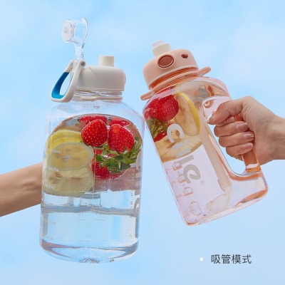 Xile Water Cup Tritan Plastic Cup Large Capacity Cup with Straw Summer Simplicity Sports Bottle Men's Tea Cup Sports Kettle