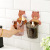 Bathroom Wall-Mounted Toothbrush Cup Storage Rack Punch-Free Washstand Suction Comb Toothpaste Cartoon Storage Container Box