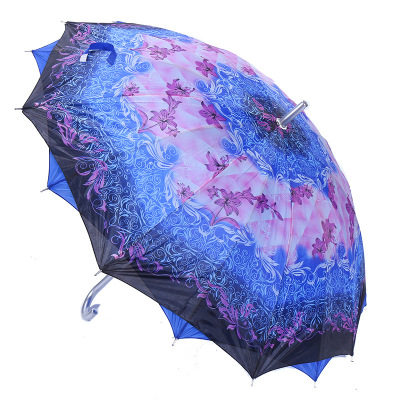 Umbrella 60cm16k Double-Layer Flower Umbrella Business Wind-Resistant Advertising Umbrella Foreign Trade Umbrella