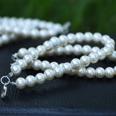 Pearl Ornament Accessories Artificial Glass Pearl DIY Accessories Jade Bracelet Fur Ball Keychain Pendant