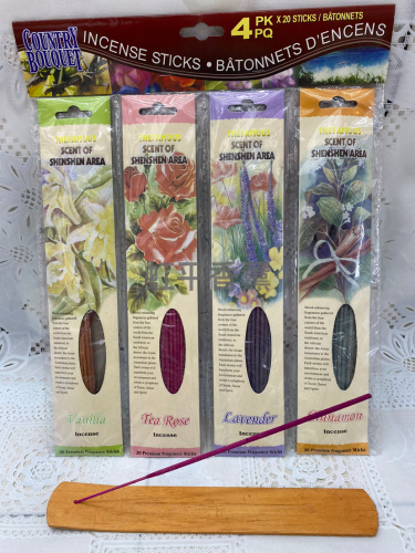 20 pieces of incense chopsticks chuck （4 flavors/card， 8 flavors per box）