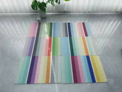 PVC Coil Mat Door Mat Color Printing  Non-Slip Carpet Living Room Stitching Pattern Door Mat Jigsaw Puzzle Mats
