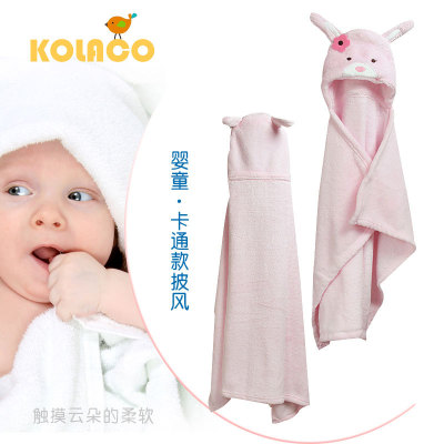Flannel Cloak Children's Hooded Bath Towel Cartoon Animal Shape Soft Cute Baby Cape Cloak