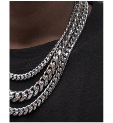 Titanium Steel Cuban Link Chain Stainless Steel Popular Ornament