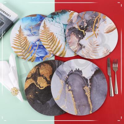 Fashion Star River Decorative Tray Plate Plate Hotel Wedding Banquet Placemat Plate Plastic Tray  Craft Plate