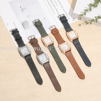 New Men's Square Belt Watch Business Simplicity Fashion Quartz Watch Factory Direct Sales