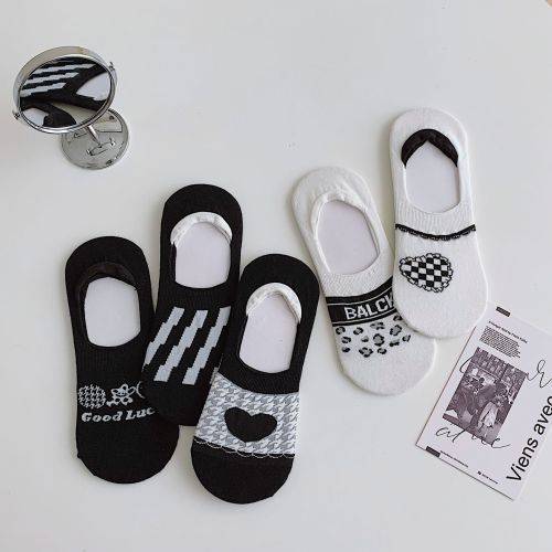 ins korean new cartoon love boat socks student casual all-match cotton socks invisible short socks factory wholesale