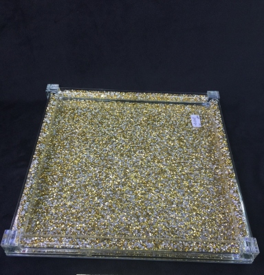 Gold Diamand Square Fruit Plate