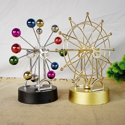 Golden Ferris Wheel Perpetual Motion Instrument Full Metal Celestial Electrodeless Magnetic Wiggler Dynamic Kid's Gift