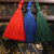 Tassel Factory Wholesale 7cm String Beads Small Hanging Ear Anti-Wrinkle Extra Fine Ice Silk Fan Bookmark Small Tassel Ears