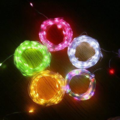 Amazon Cross-Border Hot Low Voltage Outdoor Waterproof Rubber-Covered Wire Light 8 Function Christmas Decoration Small Colored Lights Flashing Light Lighting Chain