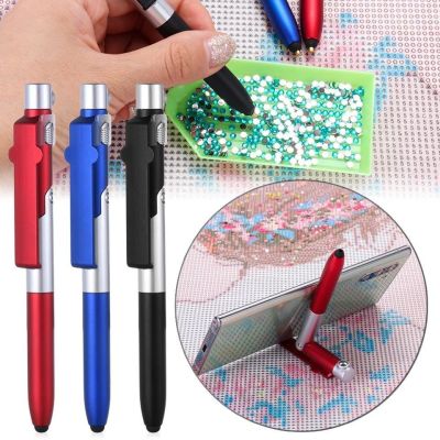 Diamond Painting Tool Point Rhinestone Pen Folding Bracket Luminous Diamond Brush Touch Screen Lighting Diamond Painting Point Rhinestone Pen