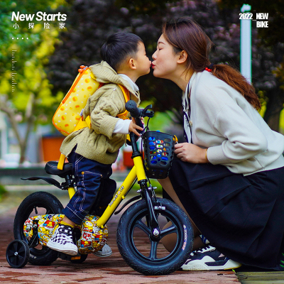 Children's Bicycle 12-Inch 14-Inch Children's Bicycle Magnesium Alloy Stroller Bicycle Novelty Toy One Piece Dropshipping