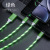 Streamer Charging Cable Three-in-One  Fast Charge Night Club Lamp Wind Mobile Phone Accessories Led Light Charging Cable.