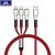 Zinc Alloy One-to-Three  Fast Charging Cable Suitable for Iphone12 Android Type-C Vehicle-Mounted Mobile Phone Charging.