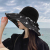 Summer Vinyl Polka Dot Bow Sunhat Female Hollow-out Straw Hat UV Protection Big Brim Face-Covering Sun Bucket Hat