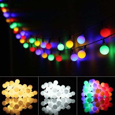 Outdoor Solar Battery Box LED Colored Lamp Flashing Light Ball Lighting Chain Christmas Wedding Layout Courtyard Decoration String