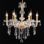 Gold Transparent 6-Head Crystal Chandelier Candle Chandelier European Lamp In The Living Room Restaurant Glass 8-Head Droplight 10-Head 12-Head