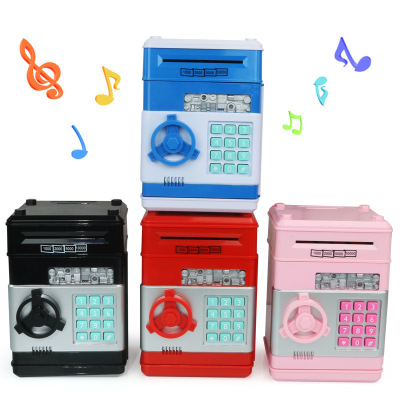 Cartoon Piggy Bank Password Suitcase Only-in-No-out Music Automatic Roll Money Savings Bank Children's Cash Deposit Machine Toys